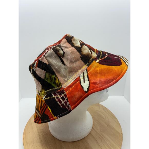 The Ceremony — Upcycled African Wax Print Bucket Hat,  Size Small 22\